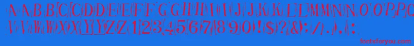 TicketCapitalsimpressed Font – Red Fonts on Blue Background