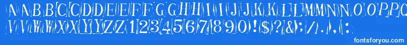 TicketCapitalsimpressed Font – White Fonts on Blue Background