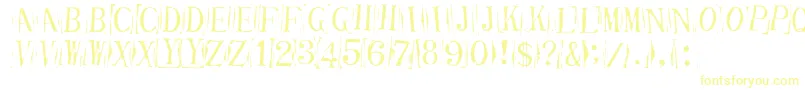 TicketCapitalsimpressed-Schriftart – Gelbe Schriften