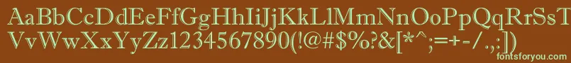 AAntiquegr Font – Green Fonts on Brown Background