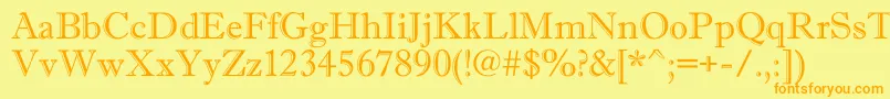 AAntiquegr Font – Orange Fonts on Yellow Background