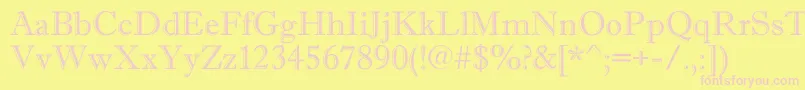 AAntiquegr Font – Pink Fonts on Yellow Background