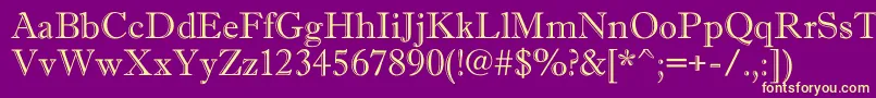 AAntiquegr Font – Yellow Fonts on Purple Background