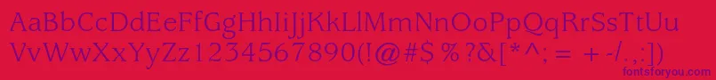 UsherwoodstdBook Font – Purple Fonts on Red Background