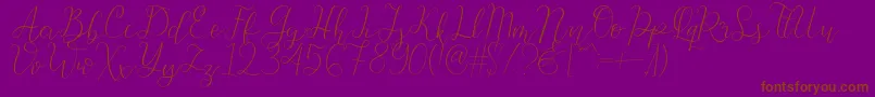 Beauty-Schriftart – Braune Schriften auf violettem Hintergrund