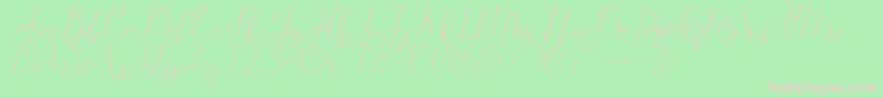 Beauty Font – Pink Fonts on Green Background