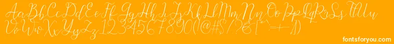 Beauty Font – White Fonts on Orange Background