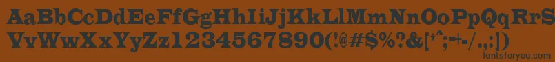 EvitaultracondensedRegular Font – Black Fonts on Brown Background