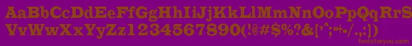 EvitaultracondensedRegular Font – Brown Fonts on Purple Background