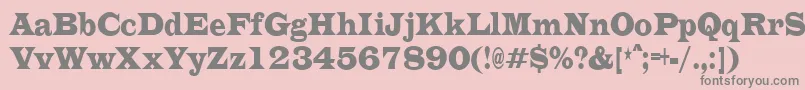 EvitaultracondensedRegular Font – Gray Fonts on Pink Background