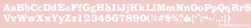 EvitaultracondensedRegular Font – White Fonts on Pink Background