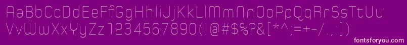 Czcionka SpoonHairline – różowe czcionki na fioletowym tle