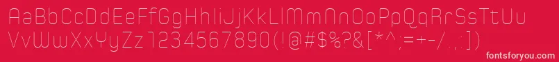 SpoonHairline Font – Pink Fonts on Red Background