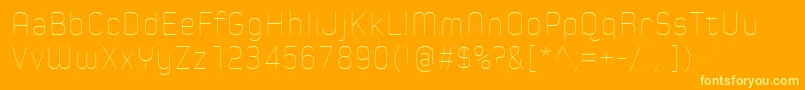 SpoonHairline Font – Yellow Fonts on Orange Background