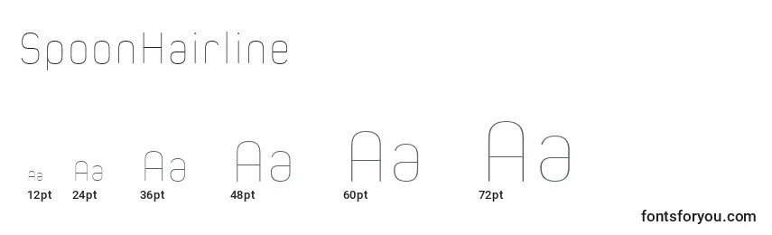 SpoonHairline Font Sizes