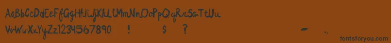 Dragonnight-fontti – mustat fontit ruskealla taustalla