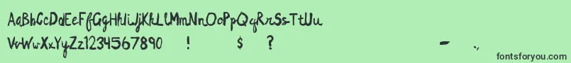 Dragonnight Font – Black Fonts on Green Background