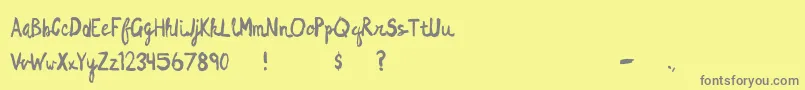 Dragonnight Font – Gray Fonts on Yellow Background