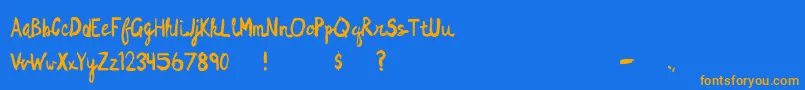 Dragonnight Font – Orange Fonts on Blue Background