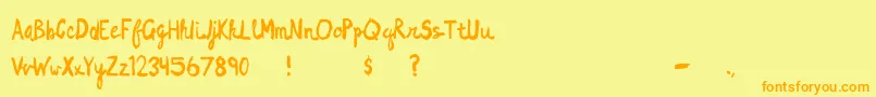 Dragonnight Font – Orange Fonts on Yellow Background