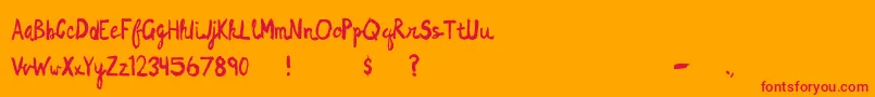 Dragonnight Font – Red Fonts on Orange Background