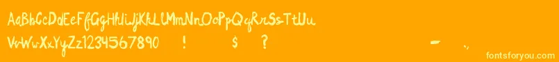 Dragonnight Font – Yellow Fonts on Orange Background