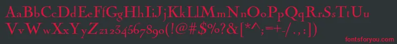 Nicolascoctreg Font – Red Fonts on Black Background