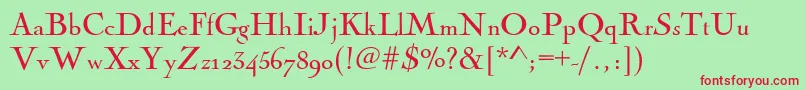 Nicolascoctreg Font – Red Fonts on Green Background