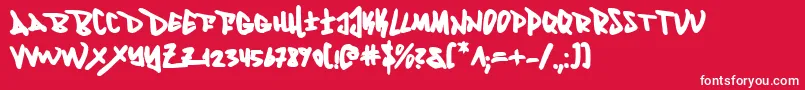 Fantomb Font – White Fonts on Red Background