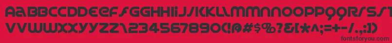 SpinCycle Font – Black Fonts on Red Background