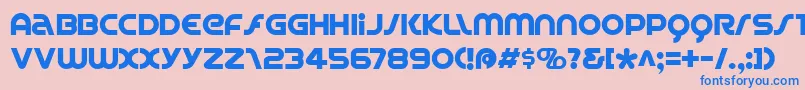 SpinCycle Font – Blue Fonts on Pink Background