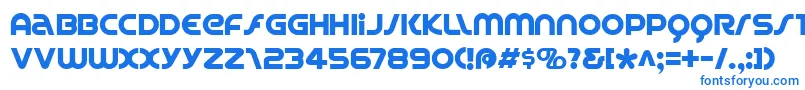 フォントSpinCycle – 白い背景に青い文字