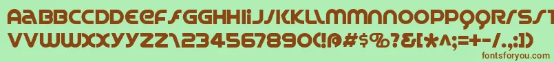 Шрифт SpinCycle – коричневые шрифты на зелёном фоне