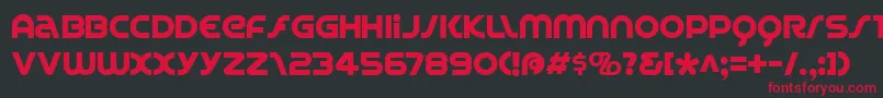 SpinCycle Font – Red Fonts on Black Background