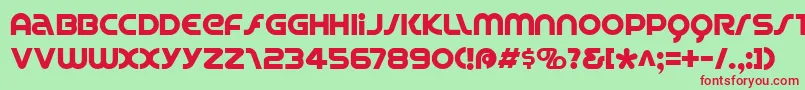 SpinCycle Font – Red Fonts on Green Background