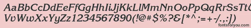 KorinnacttBolditalic-Schriftart – Schwarze Schriften auf rosa Hintergrund