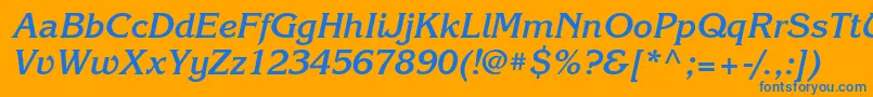 フォントKorinnacttBolditalic – オレンジの背景に青い文字