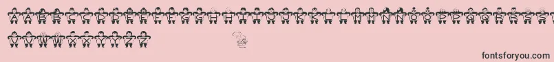 Menuplease Font – Black Fonts on Pink Background