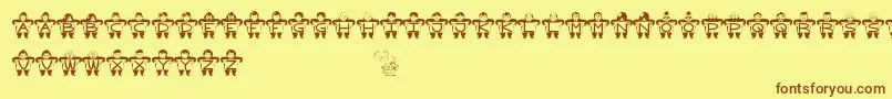 Menuplease Font – Brown Fonts on Yellow Background
