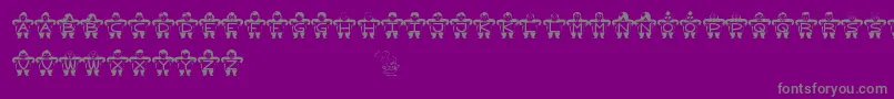 fuente Menuplease – Fuentes Grises Sobre Fondo Morado