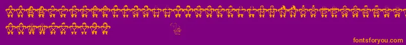フォントMenuplease – 紫色の背景にオレンジのフォント