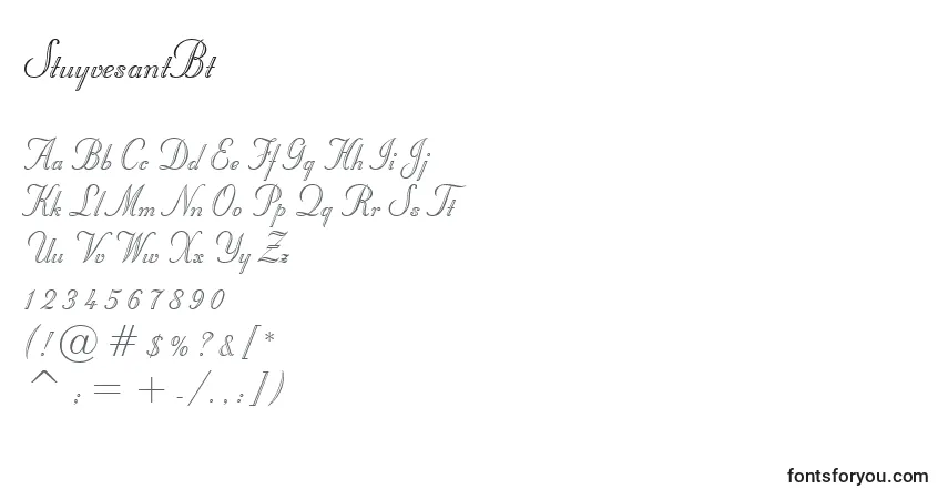 Шрифт StuyvesantBt – алфавит, цифры, специальные символы