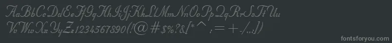 フォントStuyvesantBt – 黒い背景に灰色の文字