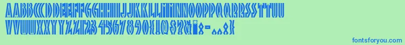 Tropicananf Font – Blue Fonts on Green Background