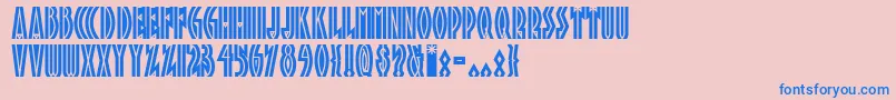 Tropicananf Font – Blue Fonts on Pink Background