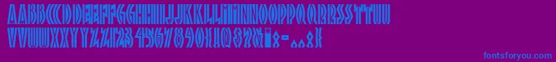 Tropicananf Font – Blue Fonts on Purple Background