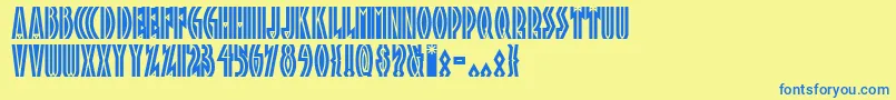 Tropicananf Font – Blue Fonts on Yellow Background