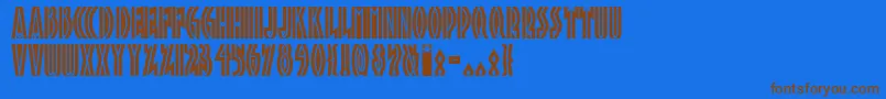 Tropicananf Font – Brown Fonts on Blue Background