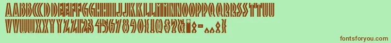 Tropicananf Font – Brown Fonts on Green Background