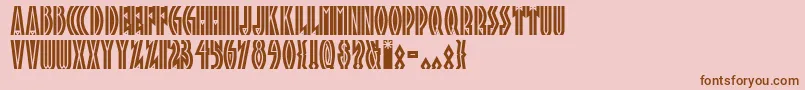 Tropicananf Font – Brown Fonts on Pink Background